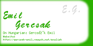 emil gercsak business card